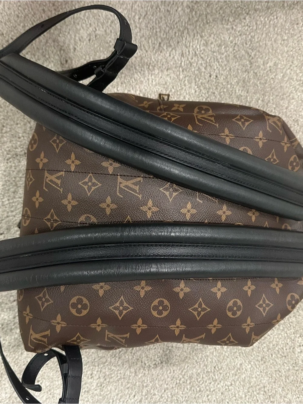 Louis Vuitton Monogram Canvas Backpack in Brown and Gold